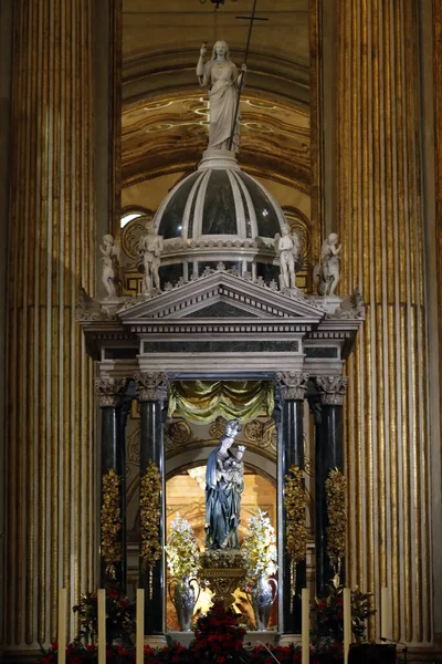 Malagakatedralen Interiören Katedralen Jungfru Maria Och Barn Spanien — Stockfoto