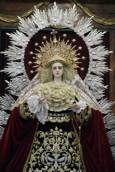Moskéen Cordoba Santo Christo Kirke Jomfru Maria Statue Spania – stockfoto