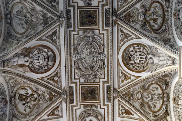 Moskéen Cordoba Interiøret Katedralen Vår Frues Unnfangelse Hvelvet Tak Dekorert – stockfoto