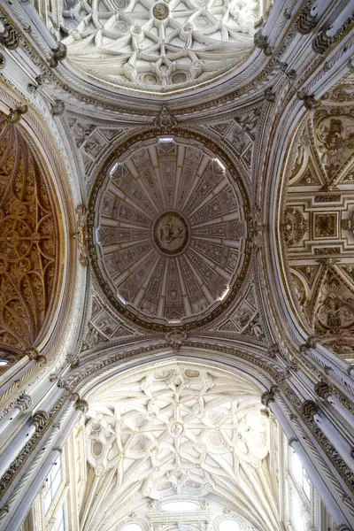 Mezquita Catedral Córdoba Interior Catedral Concepción Nuestra Señora Techo Abovedado — Foto de Stock