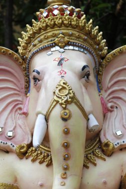 Wat Ounalom Manastırı. Ganesh heykeli, Hindu fil tanrısı. Phnom Penh. Kamboçya. 