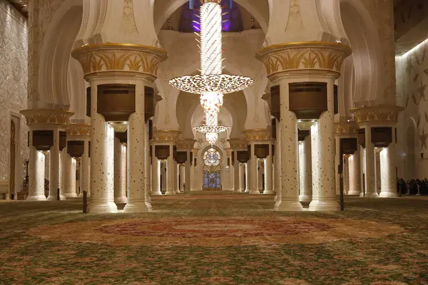 Sheikh Zayeds Stora Moské Stora Bönehallen Det Abu Dhabi Förenade — Stockfoto