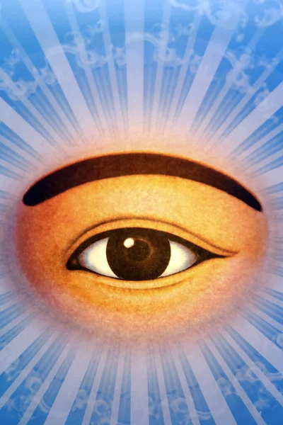 Cao Dai Nin Sol Gözü Tanrı Nın Gözü Benziyor Caodaism — Stok fotoğraf