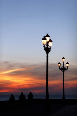Costa de la Luz 'da gün batımı, Cadiz, Endülüs. İspanya. 