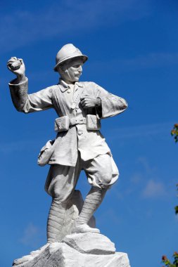 Saint Gervais 'teki ilk savaş anıtı. Fransa. 