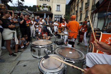 Saint Gervais Mont Blanc 'ta Alpi Saat Festivali. Fransa. 