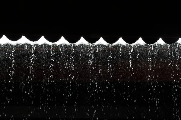 Rain Drops Falling Roof Monsoon Rainy Day Rainy Season Asia — Stock Photo, Image