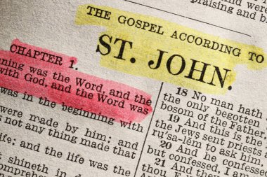 İncil 'i aç. İncil dersi. Aziz John 'a göre İncil.