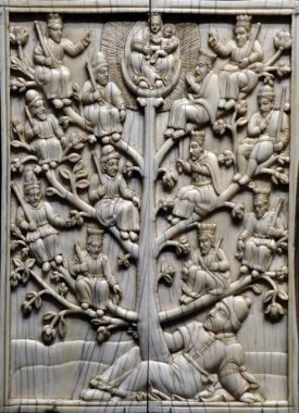 Asya Sivil Müzesi. Jesse Ağacı, İsa 'nın ataları Chris' in sanatında bir betimlemedir. 17. yüzyıl. Fildişi. Adem ve Havva, Cennet Bahçesi 'nde. Sri Lanka. 17. yüzyıl. Fildişi. Singapur. 