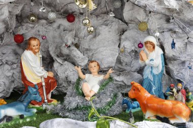 Doğum sahnesi. Noel beşiği. 