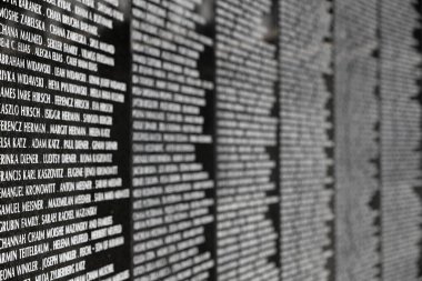 Yahudi Soykırımı Anıtı, Kenneth Treister tarafından Yahudi soykırımında kaybolan tüm Yahudilerin anısına tasarlandı. İsim duvarı. 