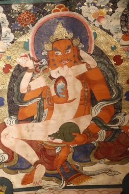 Dünya Erotik Sanat Müzesi. Tantrik Budist sanatında aşk ve tutku. Bilinmeyen sanatçı Tibet. Thangka. Miami, Florida, ABD.