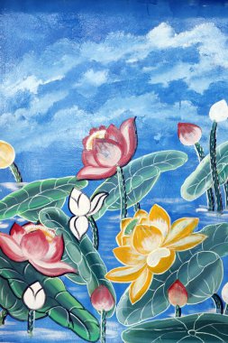 Rong Thanh Tapınağı. Lotus çiçekleri. Tan Chau. Vietnam.