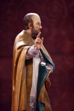 Saint Francois de Sales Bazilikası. Aziz Francis de Sales. Heykel. Thonon. Fransa.