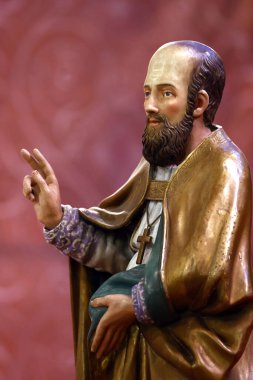 Saint Francois de Sales Bazilikası. Aziz Francis de Sales. Heykel. Thonon. Fransa.