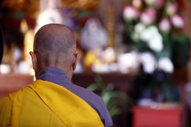 Tu An Budist tapınağı. Rahibenin töreninde.. 