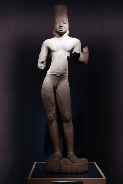 Bangkok Ulusal Müzesi. Dört silahlı Vishnu. 7nci yüzyıl. Phetchabun vilayeti. Tayland.