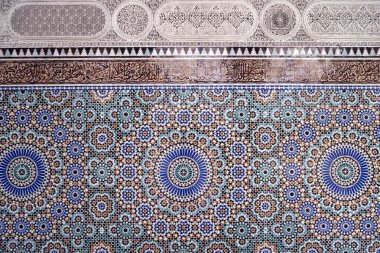 Büyük Paris Camii. İslami mozaik dekorasyonu. Fransa.