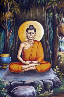 Mongkol Serei Kien Khleang Pagoda. Siddhartha Gautama 'nın, Buda' nın hayatı. Phnom Penh; Kamboçya. 