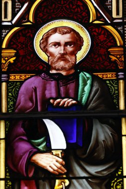 Huyen Si Kilisesi. Lekeli cam. Havari Bartholomew. Ho Chi Minh şehri. Vietnam. 