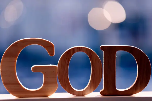 Wooden letters forming the name of GOD.