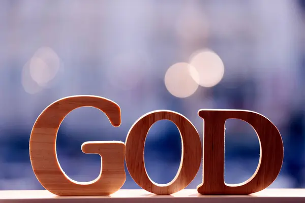 Wooden Letters Forming Name God — Stock Photo, Image