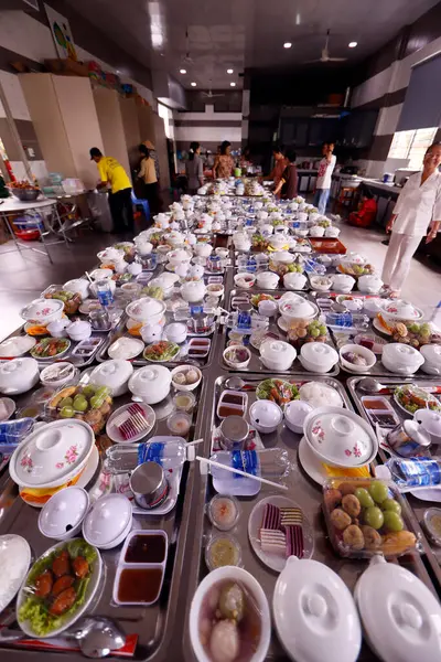 Buddhistische Pagode Phuoc Hue Vegetarische Mahlzeit Für Buddhisten Für Mönche — Stockfoto