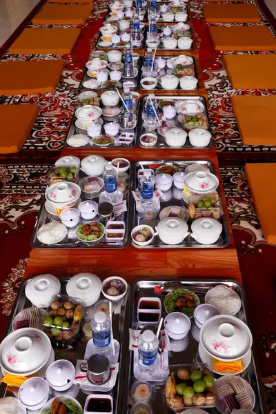 Buddhistische Pagode Phuoc Hue Vegetarische Mahlzeit Für Mönche Der Haupthalle — Stockfoto