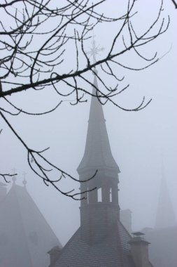 Grande Chartreuse Manastırı Sisin içinde.