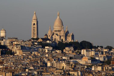 Paris şehri. Montmartre 'da. Paris 'in Kutsal Yüreği Bazilikası. Fransa.
