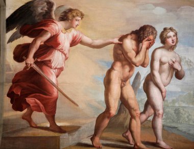 Münzevi Müzesi. Raphael 'in logjisi. Adem ve Havva. Aziz Petersburg. Rusya. 