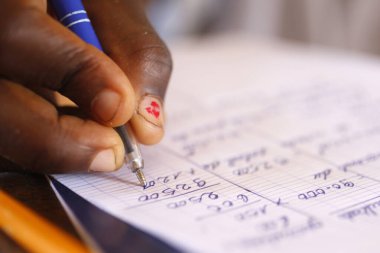 Afrika ilkokulu. Eğitim ve öğrenim. Togo. 