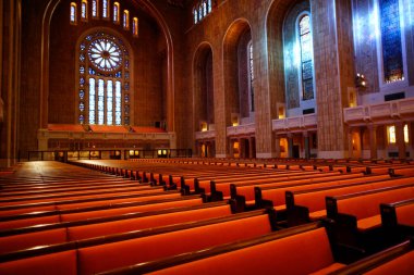 Tapınak Emanu-El. Yahudi sinagogu. - New York. ABD. 