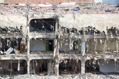 Ho Chi Minh şehrindeki yıkım alanı. Vietnam. 