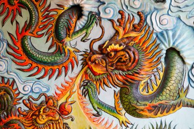 Quan Am Pagoda. Ejderha. Vietnam. 