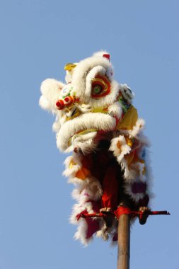 Çin Yeni Yılı. Aslan dansçıları. Vietnam. 