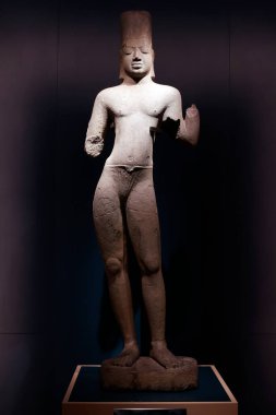 Bangkok Ulusal Müzesi. Dört silahlı Vishnu. 7nci yüzyıl. Phetchabun vilayeti. Tayland.