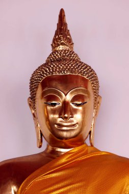 Wat Pho tapınağı. Altın Buda heykeli. Bangkok 'ta. Tayland.