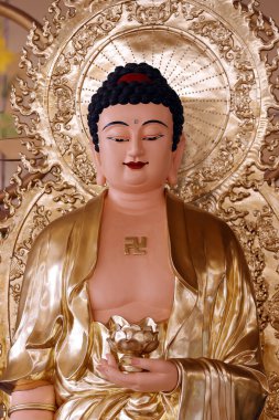 Şu Quan Am Pagoda 'yı yok et. Siddhartha Gautama Buda heykeli. Dalat. Vietnam. 