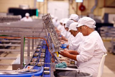 Pinhais, Matosinhos 'taki en eski konserve balık endüstrisidir. İş yerindeki kadınlar. Matosinhos. Portekiz. 