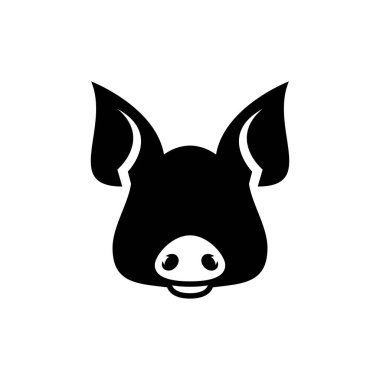 domuz baş logo vektör simge tasarlamak