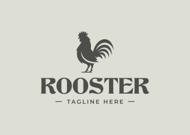 Rooster logo vektör illüstrasyonu