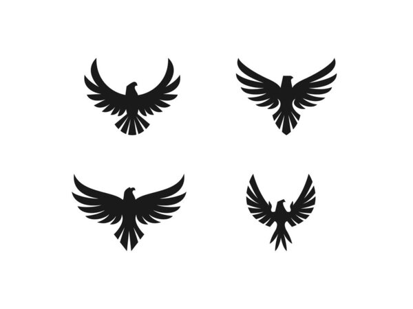 set of eagle logo vector icon illustration