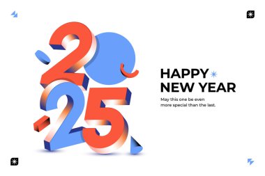 2025 Yeni Yıl Kutlaması Mutlu Yıllar Havai fişekleri, 31 Aralık geceyarısına geri sayım