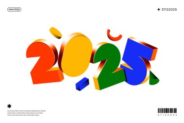 2025 Yeni Yıl Kutlaması Mutlu Yıllar Havai fişekleri, 31 Aralık geceyarısına geri sayım