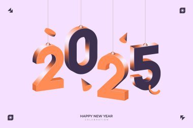 2025 Yeni Yıl Kutlaması Mutlu Yıllar Havai fişekleri, 31 Aralık geceyarısına geri sayım