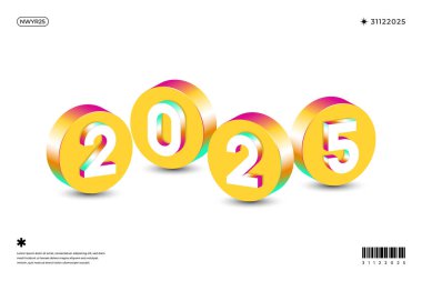 2025 Yeni Yıl Kutlaması Mutlu Yıllar Havai fişekleri, 31 Aralık geceyarısına geri sayım