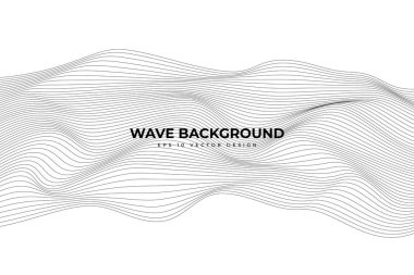 Kinetik Dalga Çizgisi Soyut Arkaplan