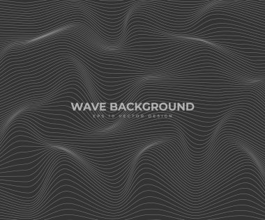 Kinetik Dalga Çizgisi Soyut Arkaplan