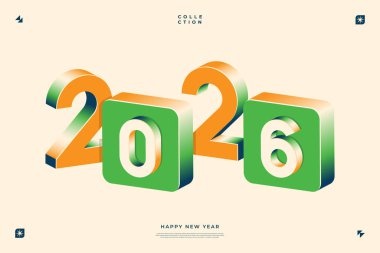 3D, 2026 yılının yeşil ve turuncu çizimlerini modern ve minimalist tasarımlar için ideal hale getirdi.